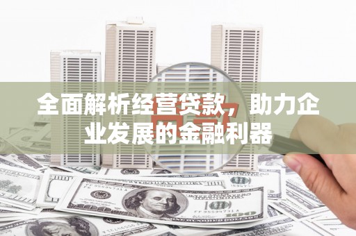同德全面解析经营贷款，助力企业发展的金融利器