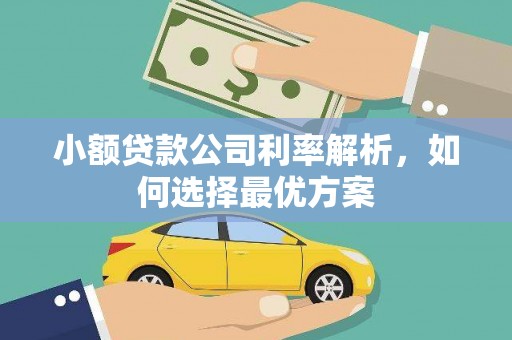 同德小额贷款公司利率解析，如何选择最优方案