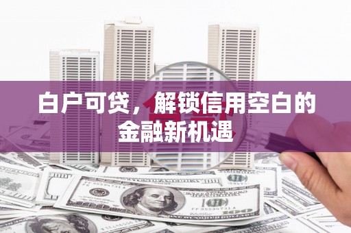 同德白户可贷，解锁信用空白的金融新机遇