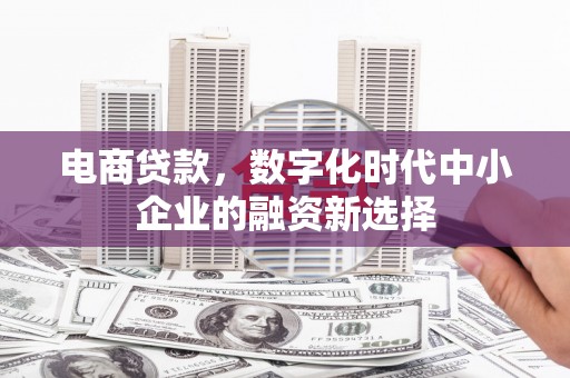 同德电商贷款，数字化时代中小企业的融资新选择