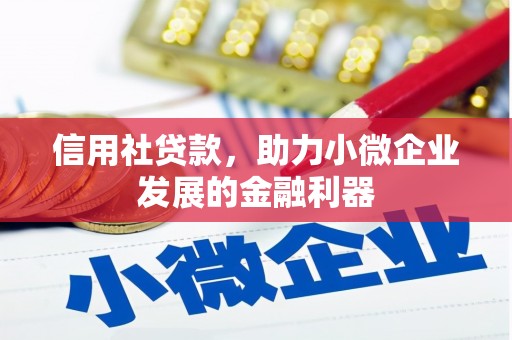 同德信用社贷款，助力小微企业发展的金融利器