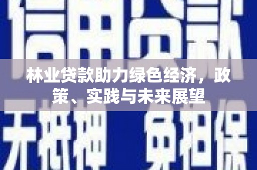 同德林业贷款助力绿色经济，政策、实践与未来展望
