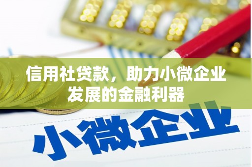 同德信用社贷款，助力小微企业发展的金融利器