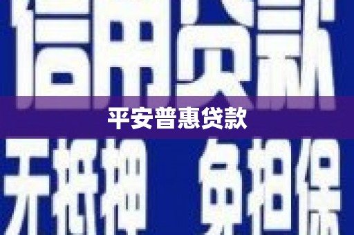同德平安普惠贷款